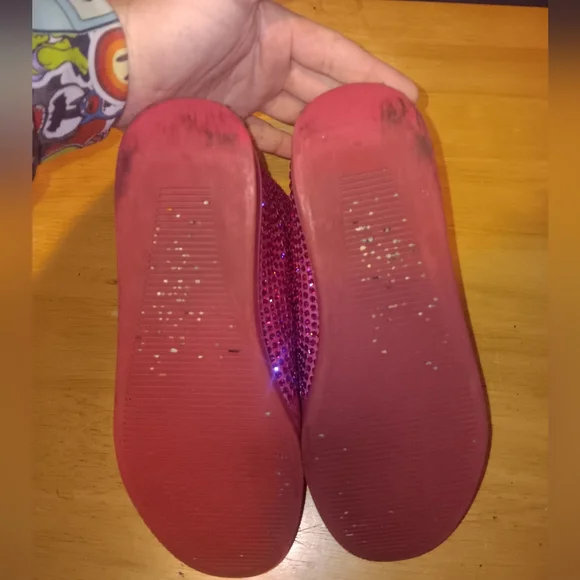 Gucci GG Pink Rhinestone Leather Sneakers Size 5.5 - Picture 6 of 6